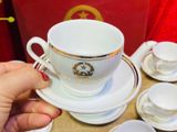  Bộ ấm chén gốm in logo Chủ tịch nước – sứ Bát Tràng BKCECN-9903 