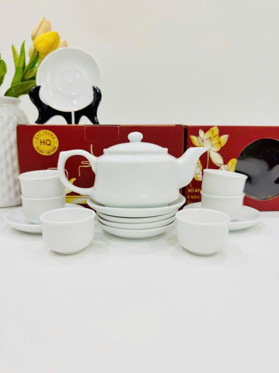  Bộ ấm chén in logo gốm sứ Bát Tràng BKCECN-9904 