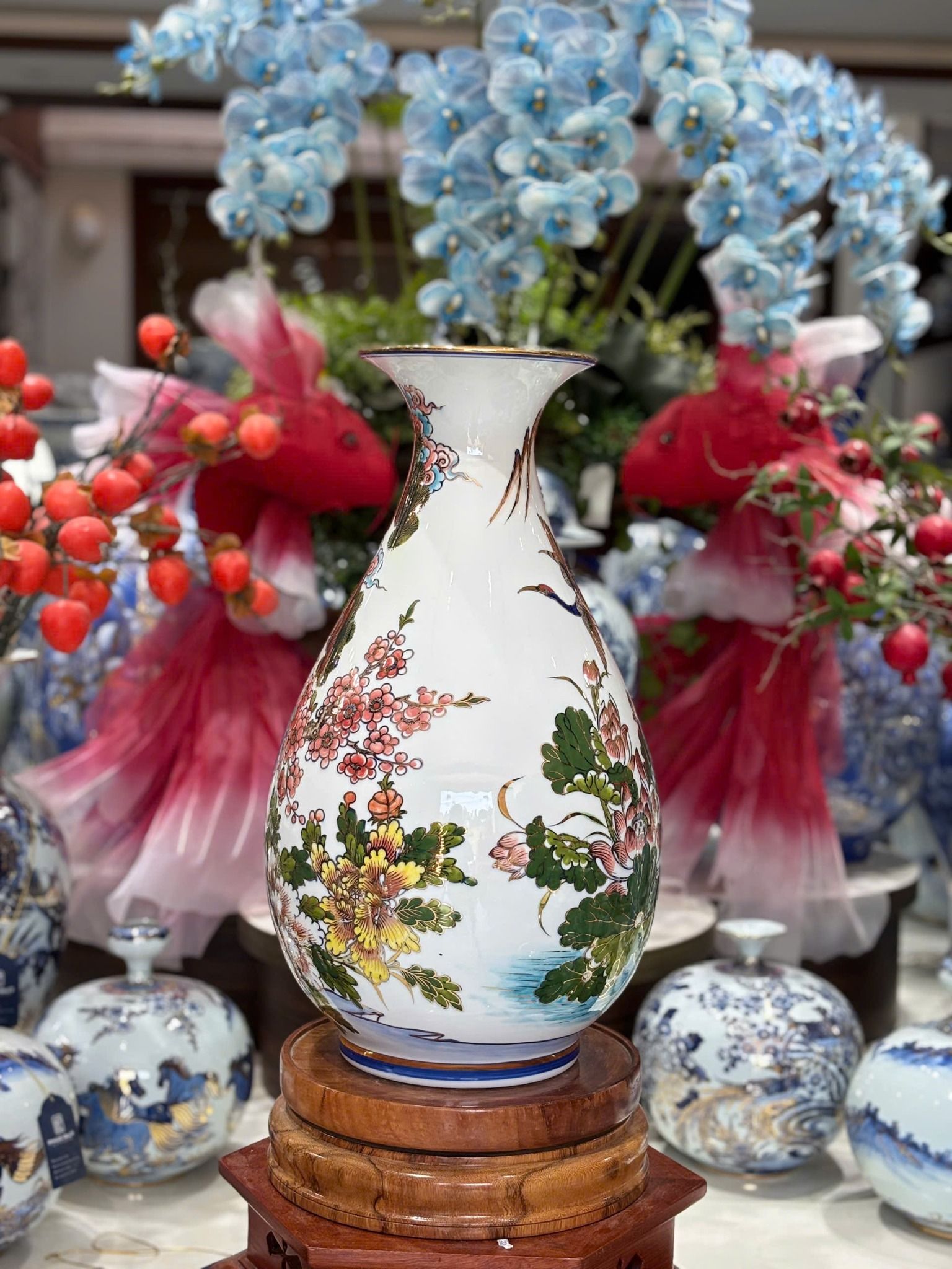  Bình cắm hoa Bát Tràng BKCECN-9938 