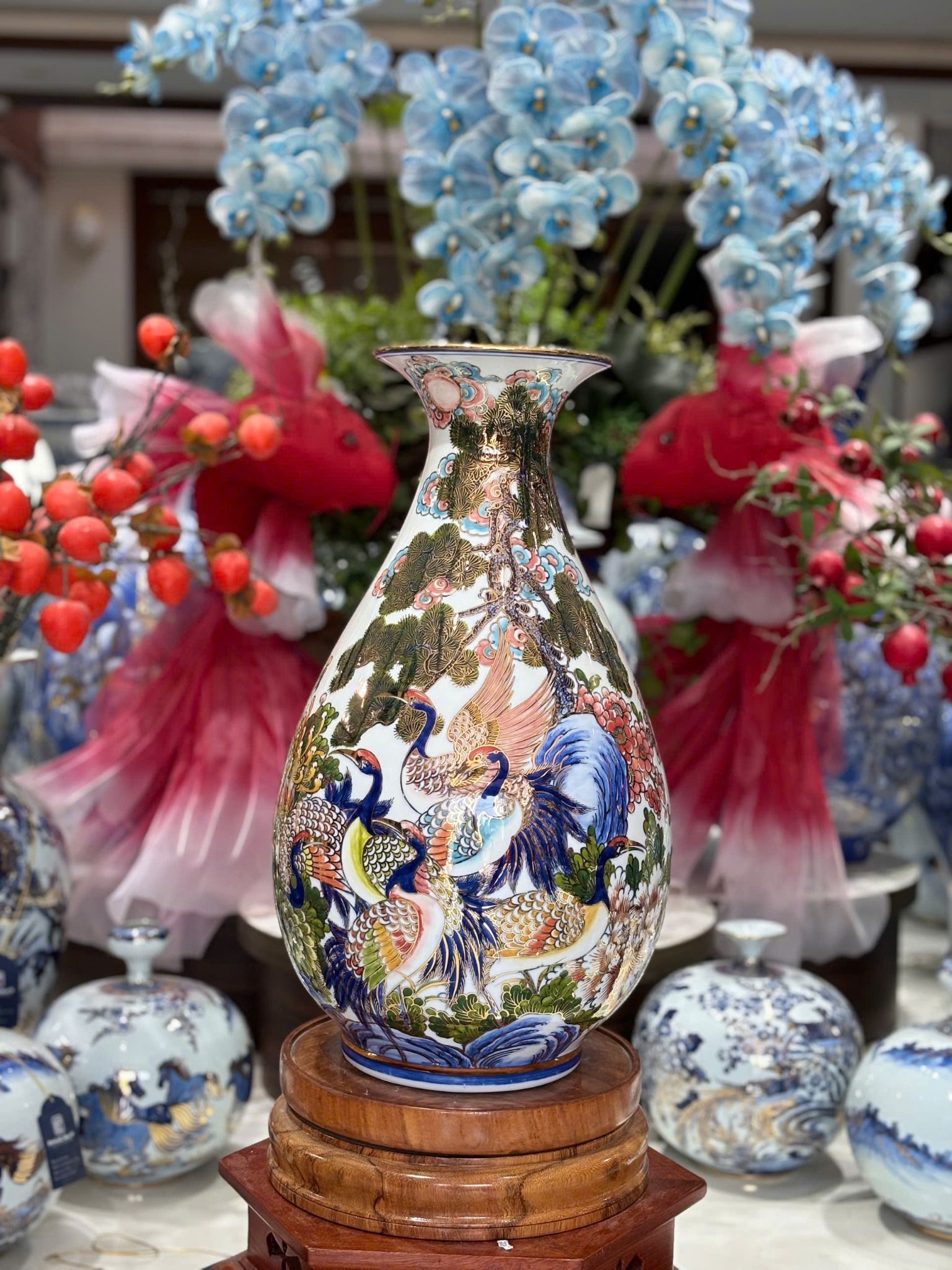  Bình cắm hoa Bát Tràng BKCECN-9938 