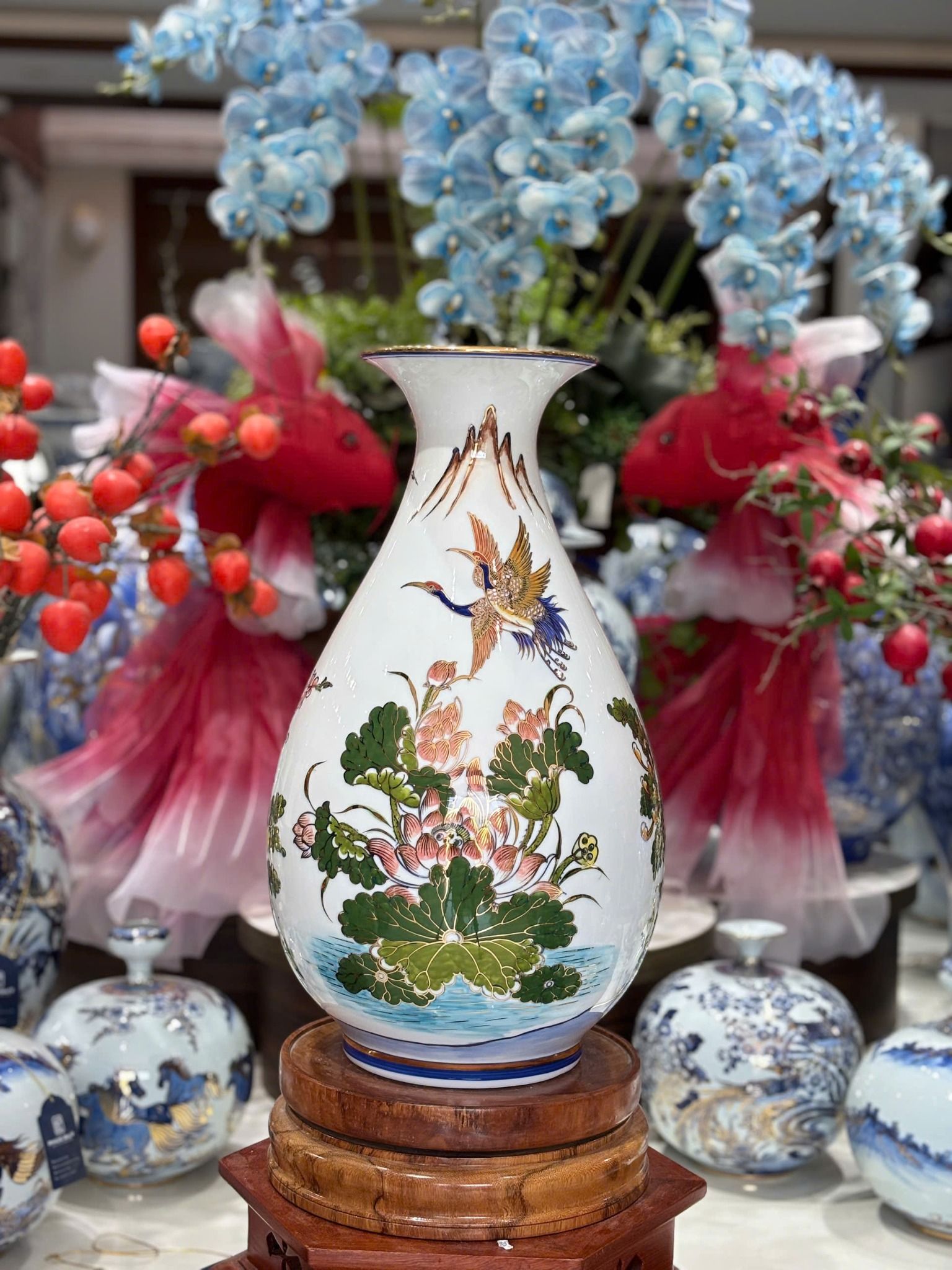  Bình cắm hoa Bát Tràng BKCECN-9938 