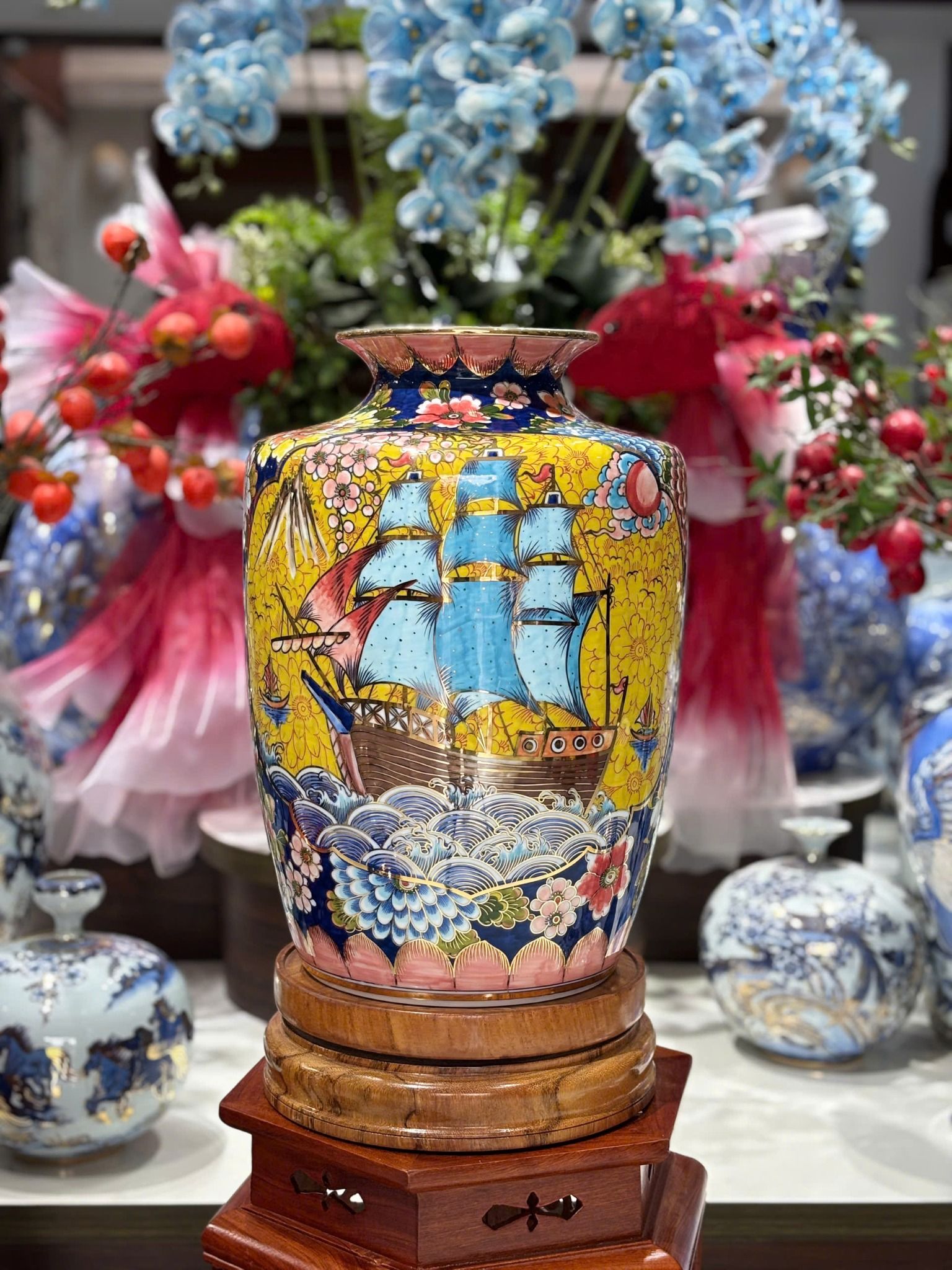  Bình gốm cắm hoa dáng Thạp BKCECN-9934 