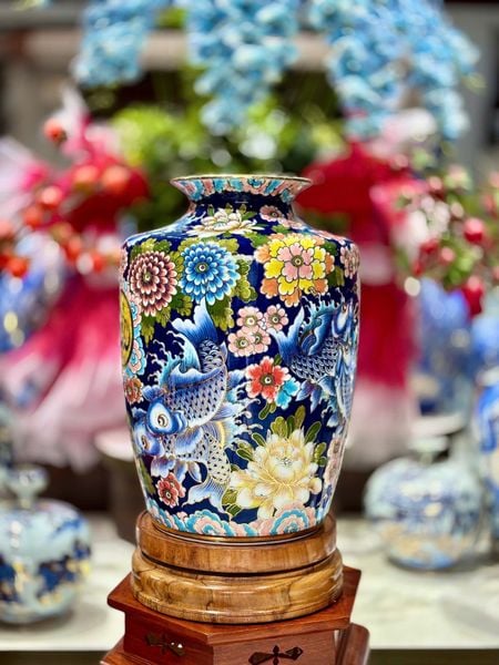  Bình gốm cắm hoa đẹp dáng Thạp BKCECN-9935 