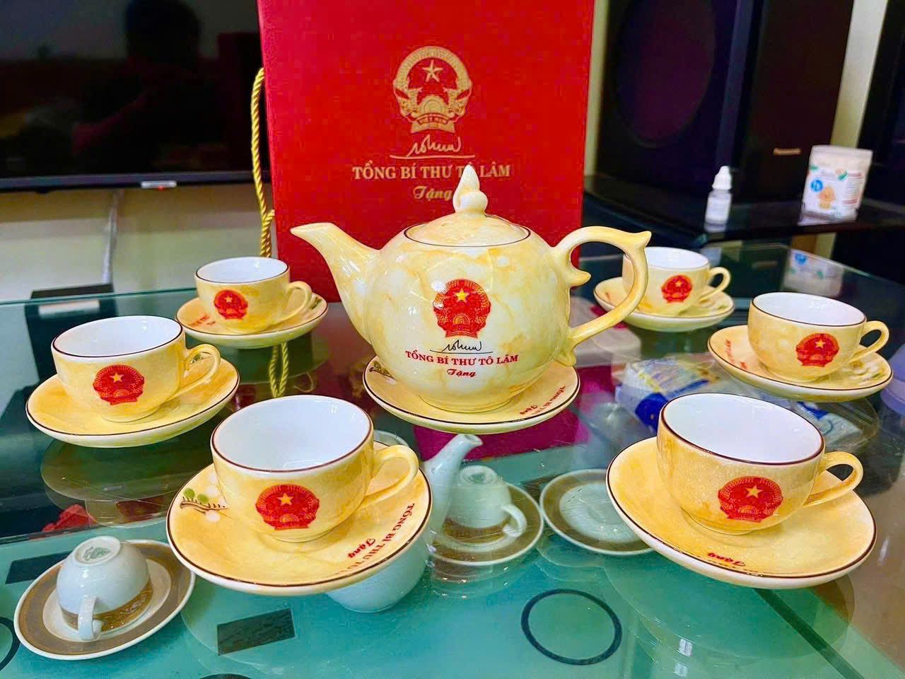  Bộ ấm chén in Tổng Bí thư Tô Lâm BKCECN-9958 