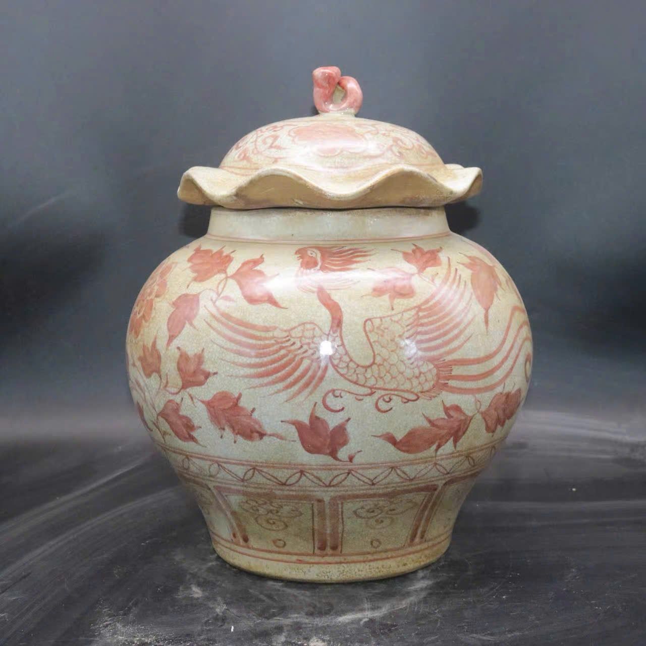  Hũ Lá sen vẽ Phượng BKCECN-9984 