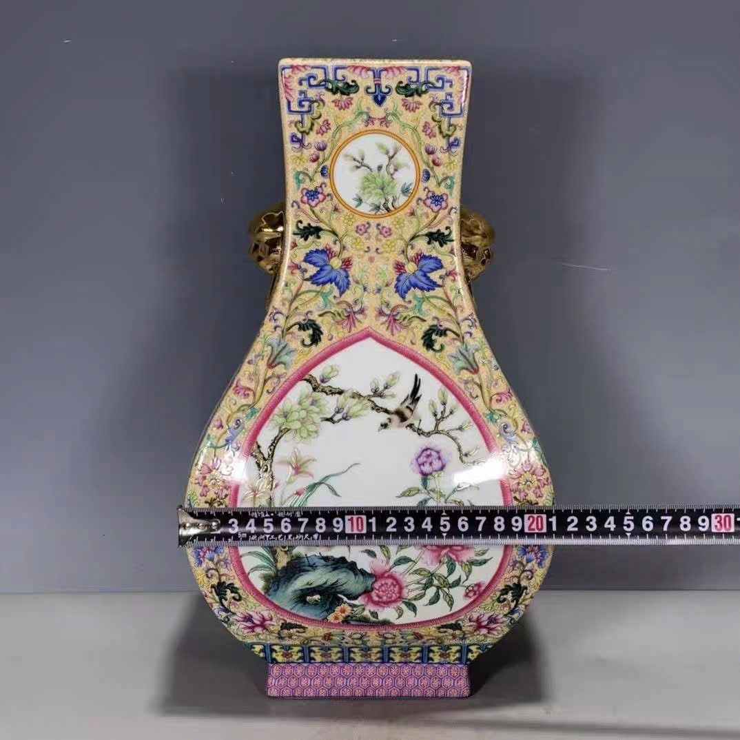  Bình Pháp Lam hoa điểu sưu tầm BKCECN-10000 