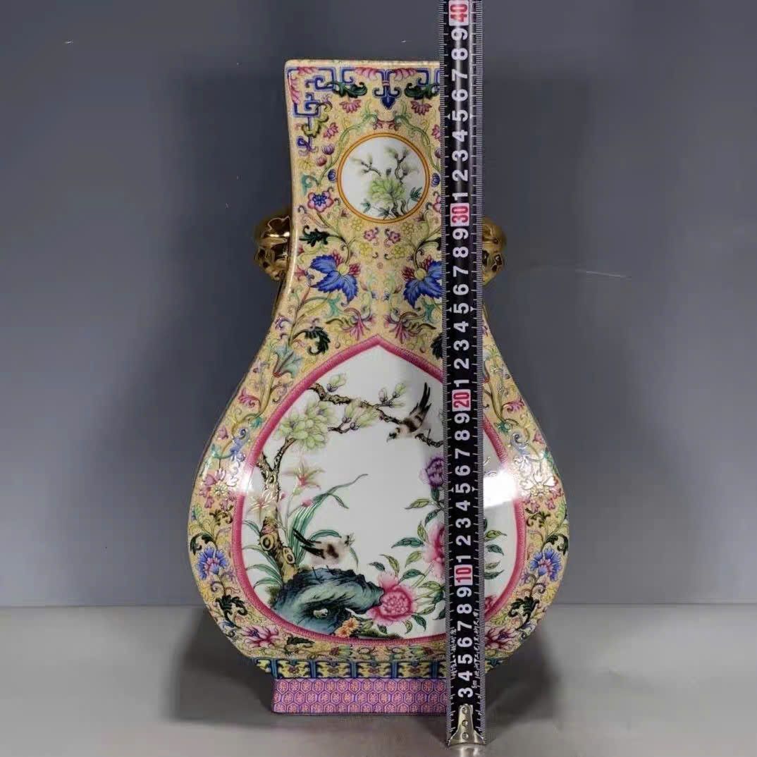  Bình Pháp Lam hoa điểu sưu tầm BKCECN-10000 