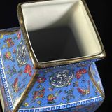  Bình Pháp Lam hoa điểu màu tím BKCECN-10005 