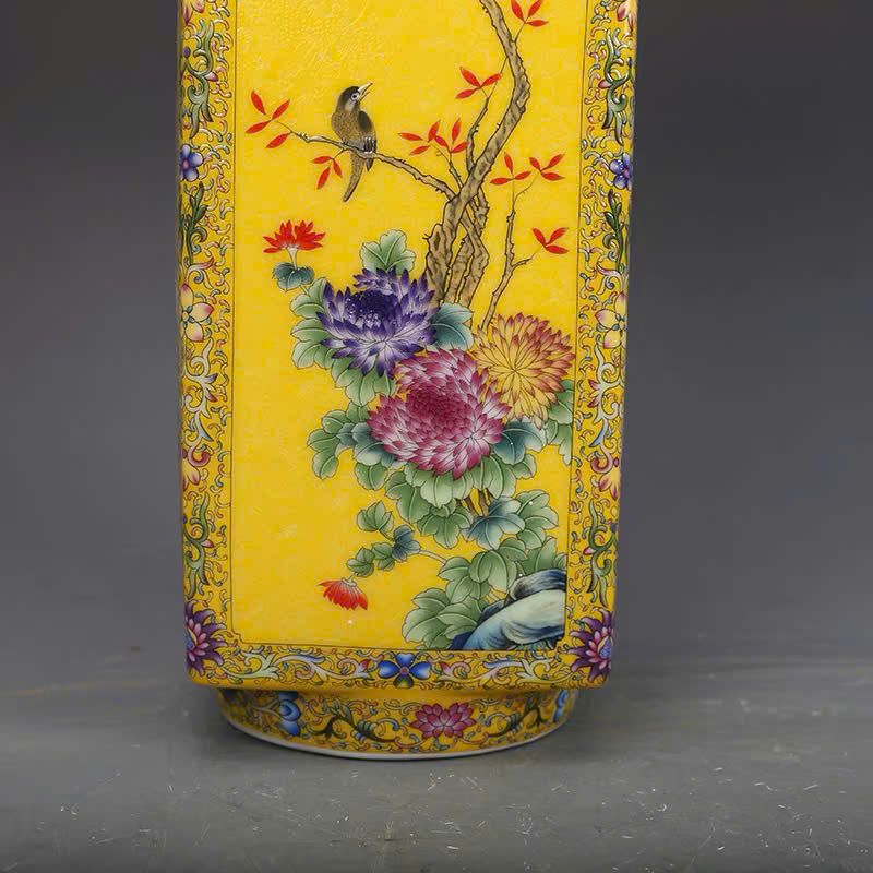  Bình Pháp Lam hoa điểu sưu tầm BKCECN-10006 