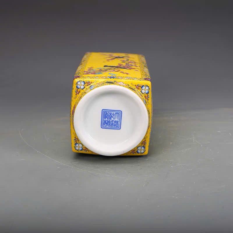  Bình Pháp Lam hoa điểu sưu tầm BKCECN-10006 