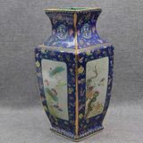  Bình Pháp Lam hoa điểu BKCECN-10007 