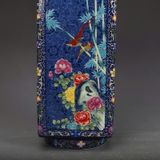  Bình Pháp Lam hoa điểu  BKCECN-10008 