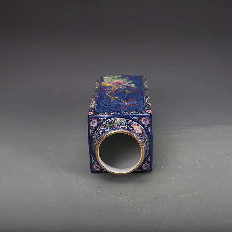  Bình Pháp Lam hoa điểu  BKCECN-10008 