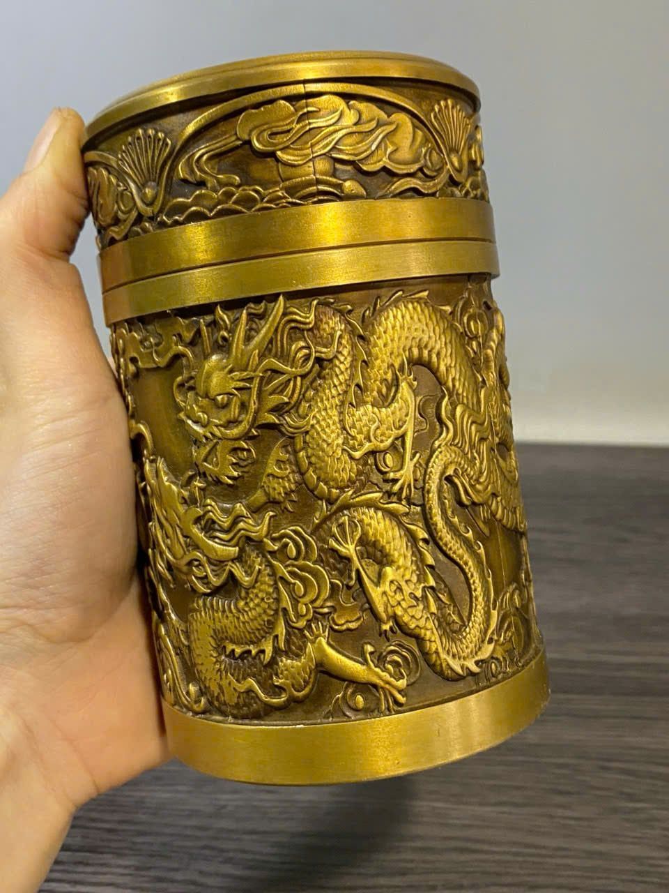  Cặp hũ chè Rồng bằng đồng BKMECN-9649 