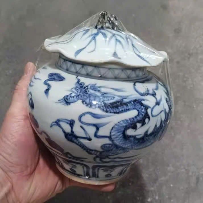  Hũ Lá Sen vẽ Rồng sưu tầm BKCECN-10053 