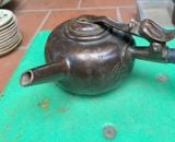  Ấm đồng đỏ cũ chạm tích Tam Đa Phúc Lộc Thọ BKMECN-9677 