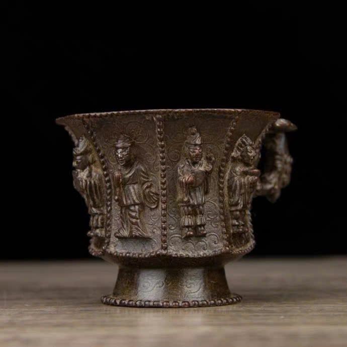  Tách trà đồng cũ sưu tầm BKMECN-9686 