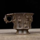  Tách trà đồng cũ sưu tầm BKMECN-9686 