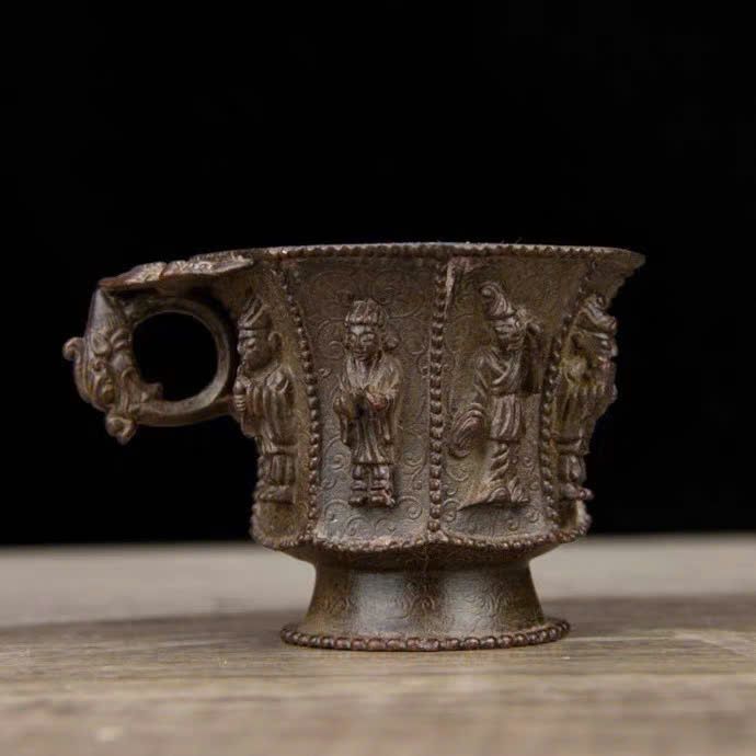  Tách trà đồng cũ sưu tầm BKMECN-9686 