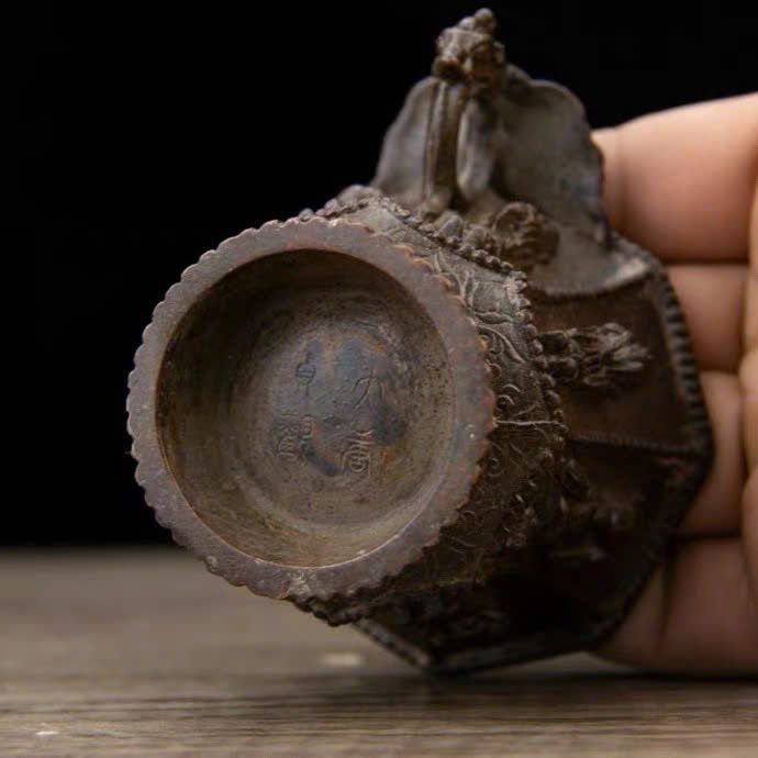  Tách trà đồng cũ sưu tầm BKMECN-9686 