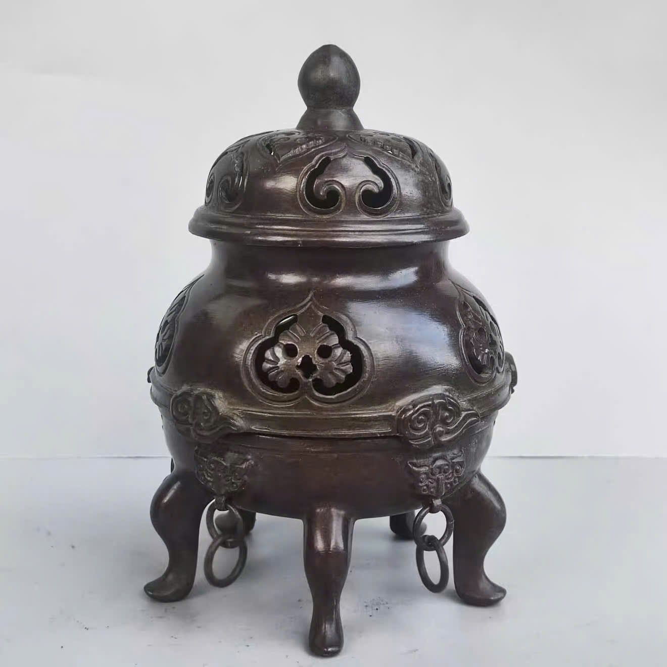  Lư trầm đồng xưa sưu tầm BKMECN-9691 