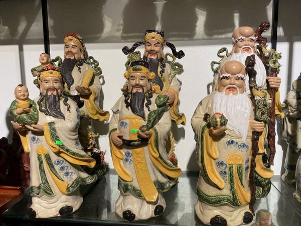  Bộ Tam Đa Phúc Lộc Thọ gốm sứ Bát Tràng BKCECN-10114 