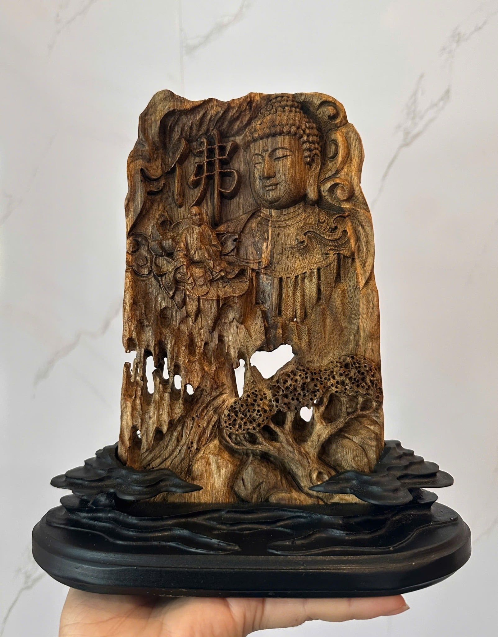  Nhất Tâm Bái Phật tượng Trầm Kiến tự nhiên BKWOCN-9270 