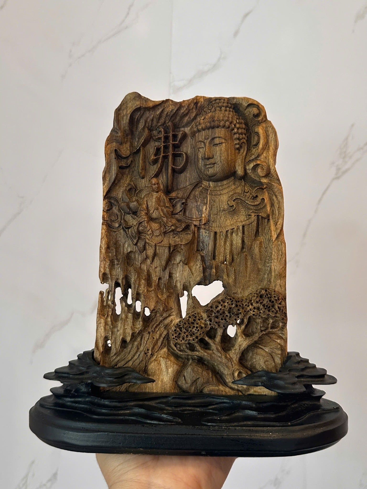  Nhất Tâm Bái Phật tượng Trầm Kiến tự nhiên BKWOCN-9270 