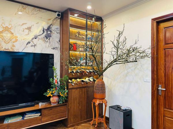  Chuông gốm khắc trống đồng cắm hoa BKCECN-10145 