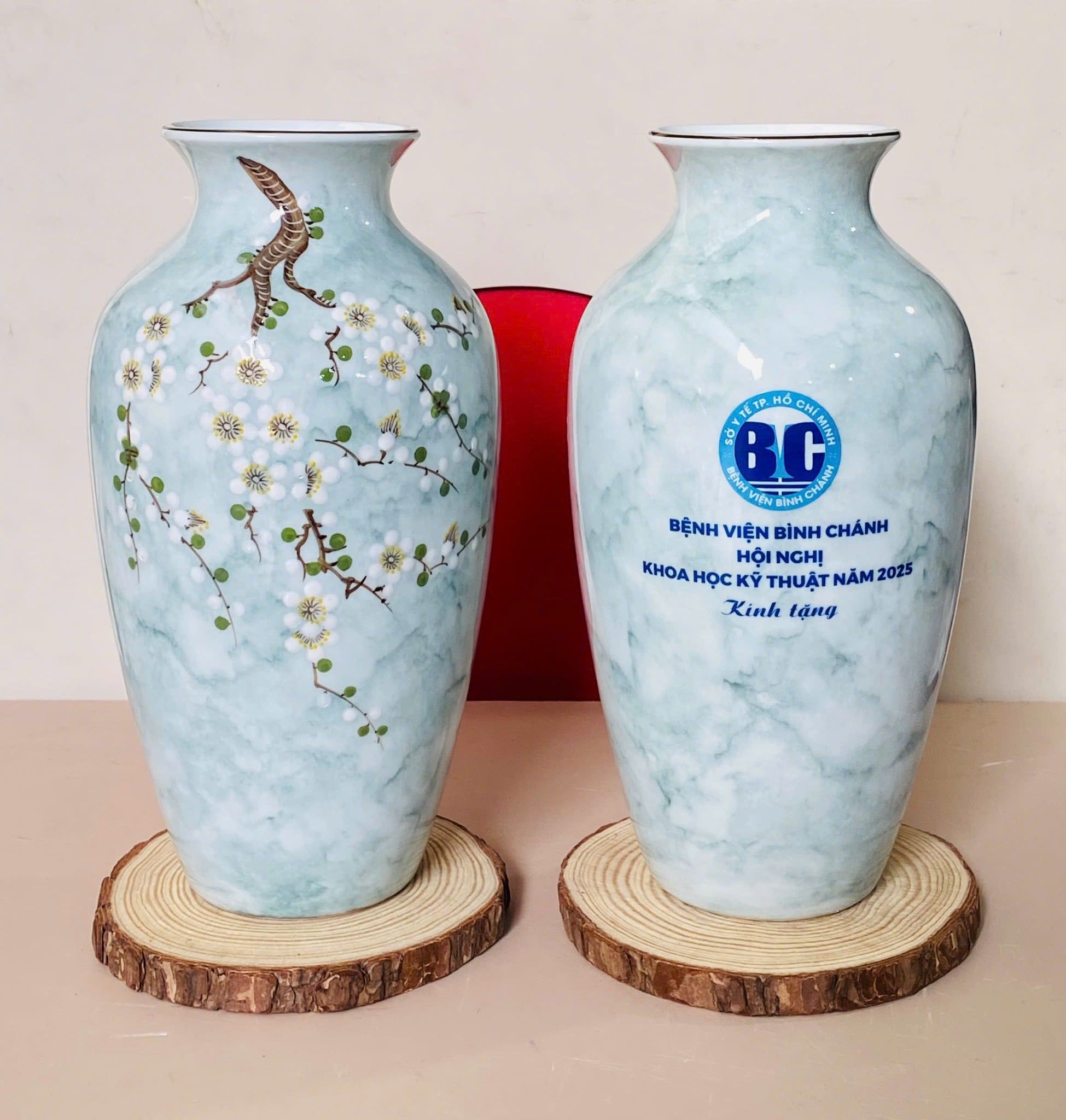  Bình hoa vẽ hoa mận Bát Tràng BKCECN-10160 