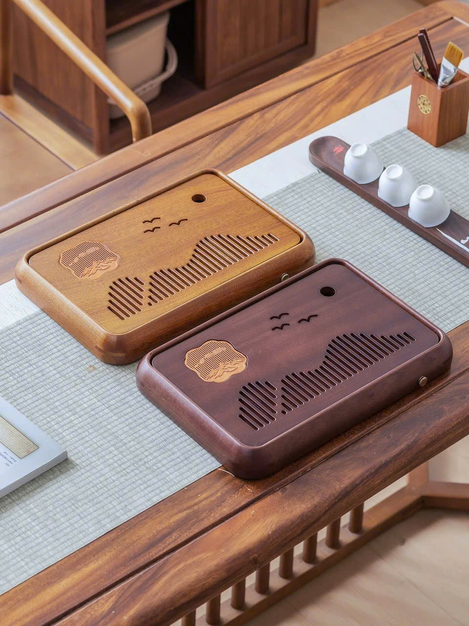  Khay trà gỗ bàn trà đẹp cao cấp BKWOCN-9277 