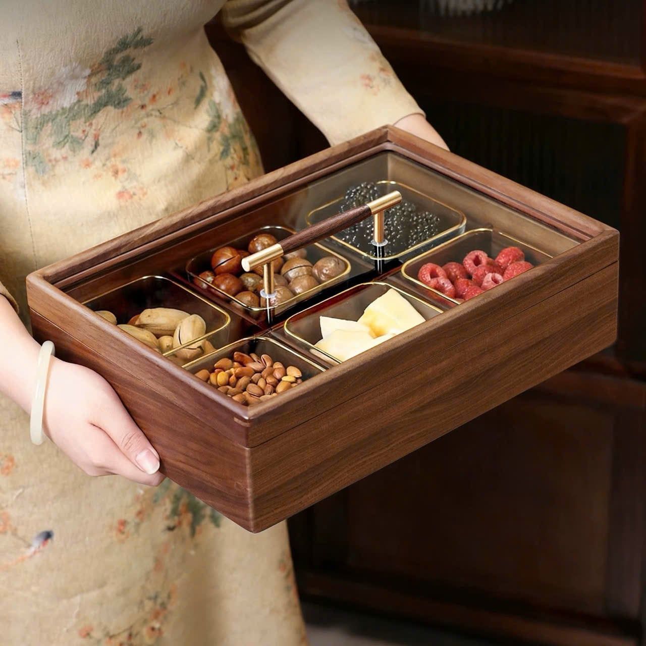  Khay gỗ đựng bánh kẹo Tết cao cấp BKWOCN-9284 