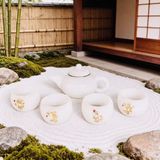  Bộ ấm chén ngọc Chim Công trắng BKCECN-10205 