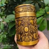  Hộp đựng chè đồng họa tiết Rồng BKMECN-9699 