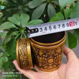  Hộp đựng chè đồng họa tiết Rồng BKMECN-9699 