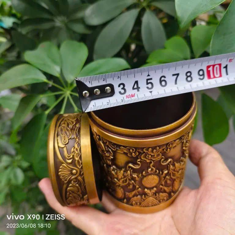  Hộp đựng chè đồng họa tiết Rồng BKMECN-9699 