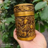  Hộp đựng chè đồng họa tiết Rồng BKMECN-9699 