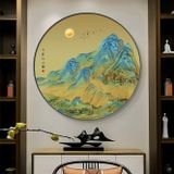  Tranh phong cảnh hình tròn đèn LED nghệ thuật BKMECN-9700 