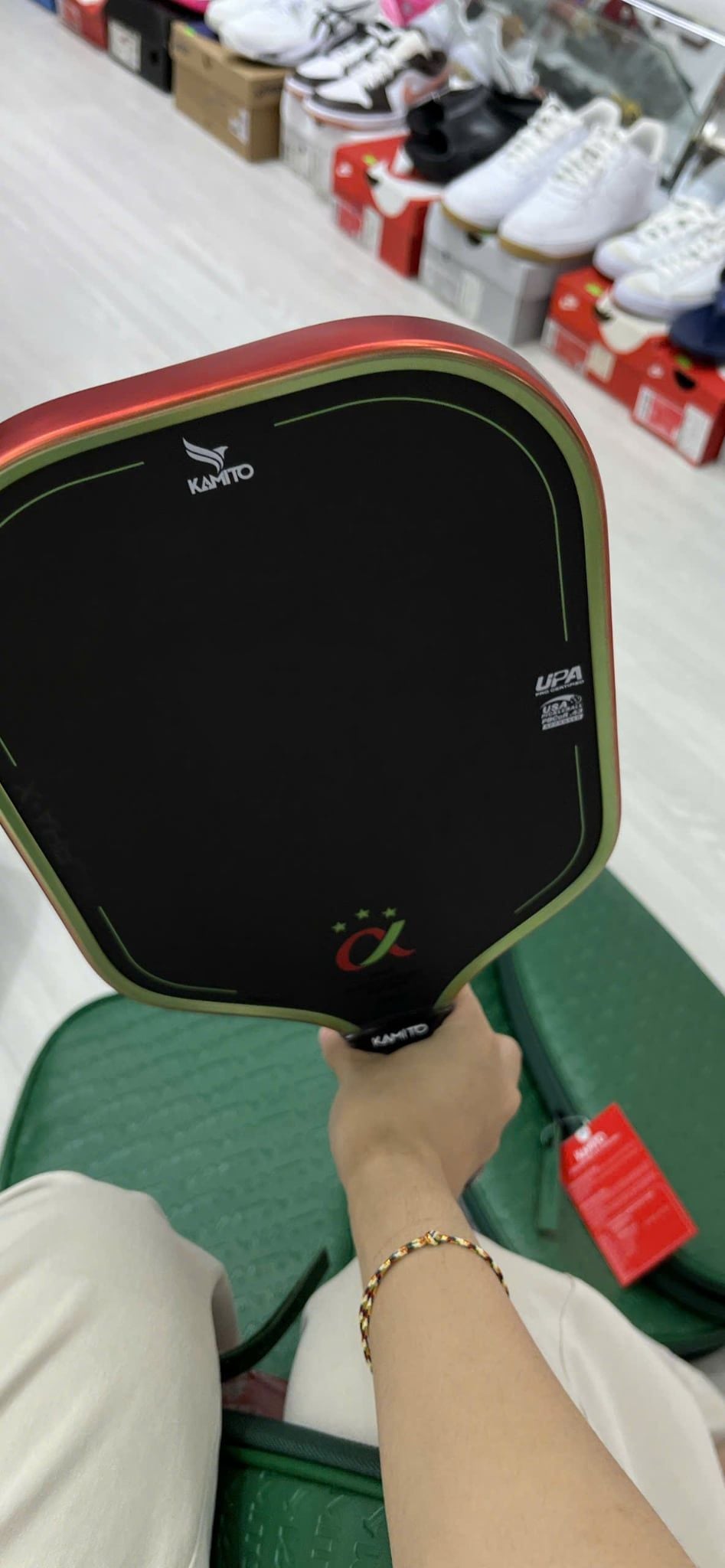  Vợt Pickleball Kamito Alpha X 3 Sao Triple Star x Lý Hoàng Nam màu Đỏ 