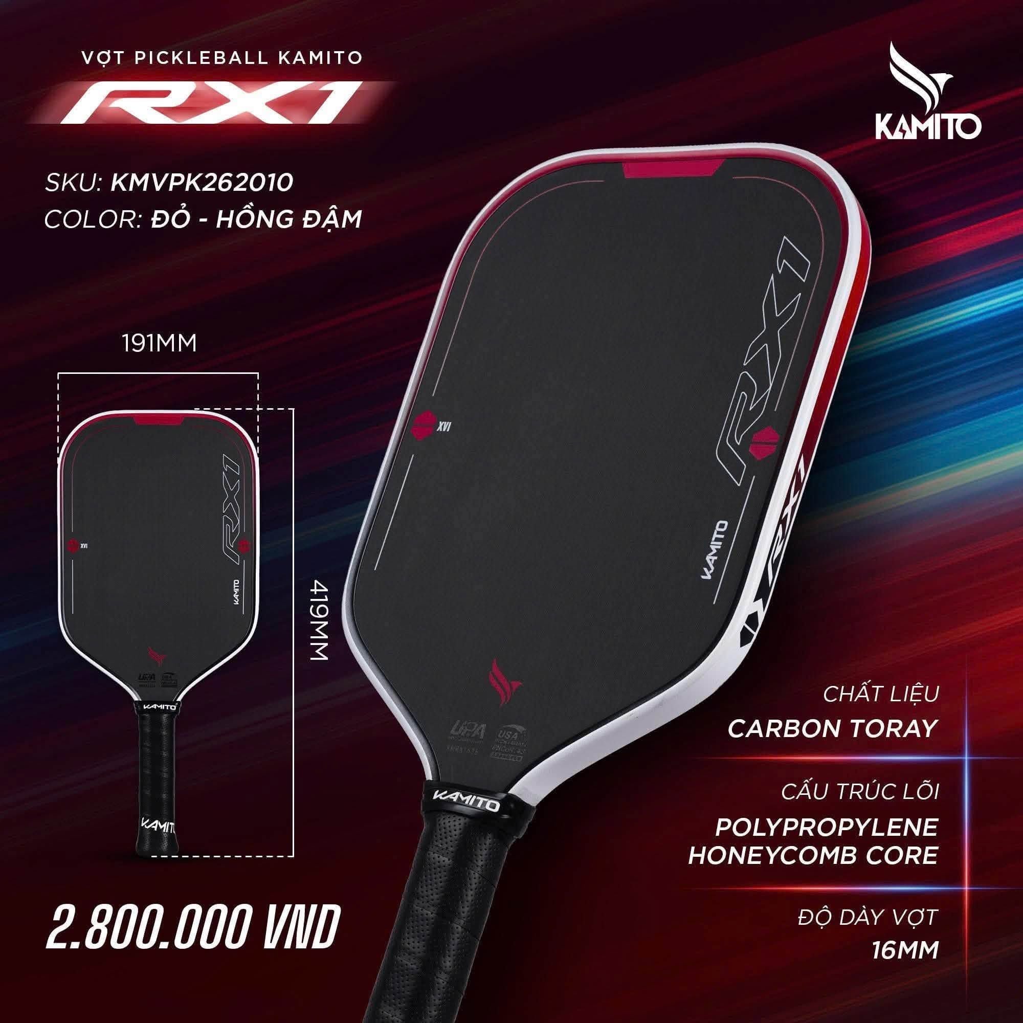  Vợt Pickleball Kamito RX1 SKU: KMVPK262010 