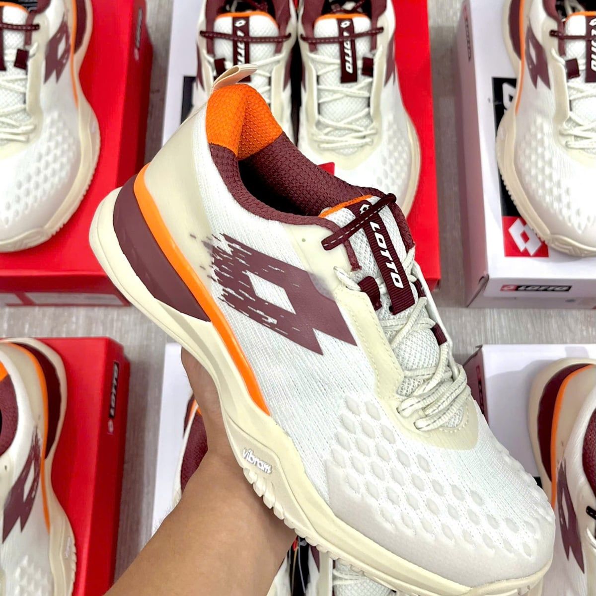  Giày Lotto Raptor Hyperpulse 100 SPD 'Antique White/Madder Brown' LOTTE260101W 