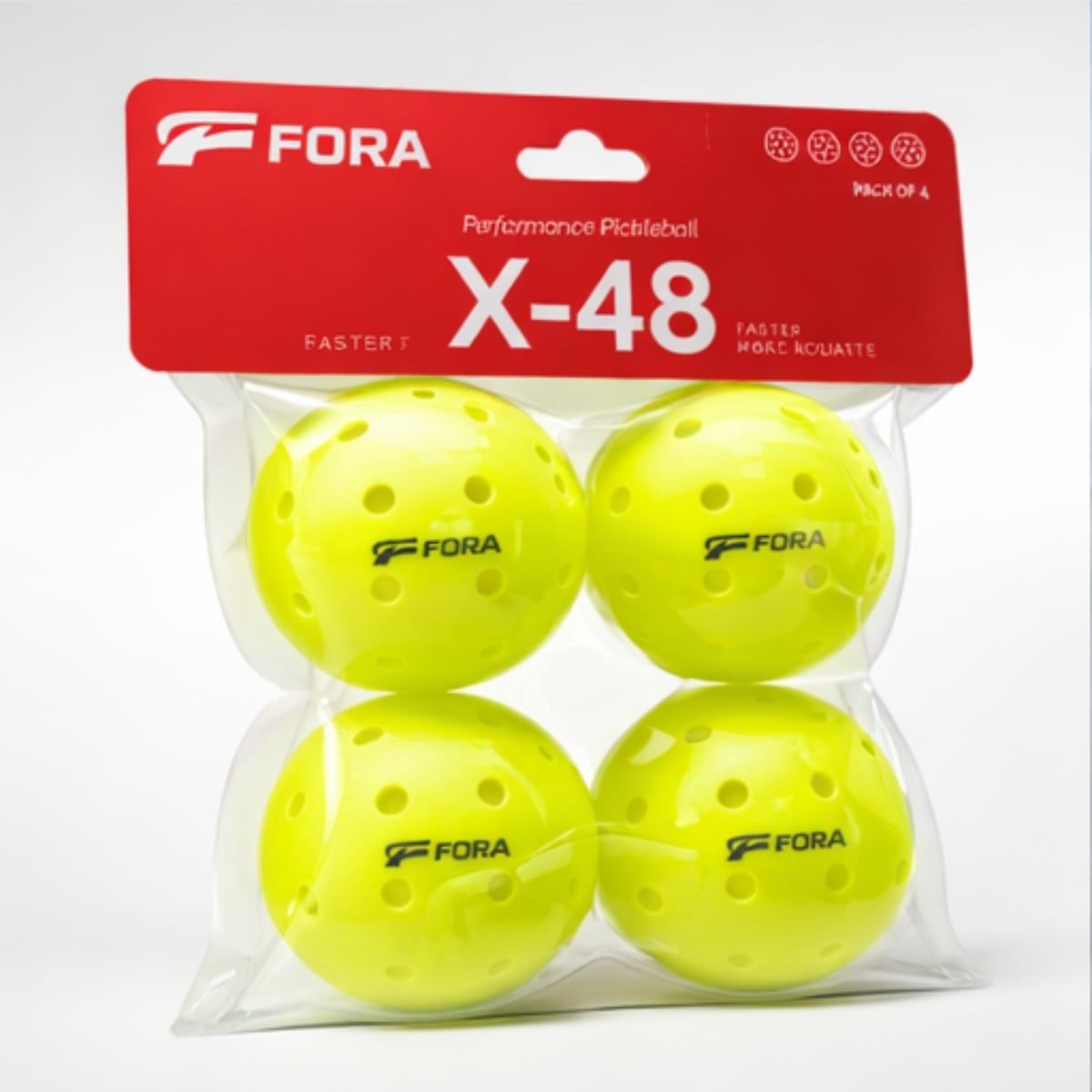  Bóng Pickleball Fora X-48 lỗ pack 4 quả chính hãng 