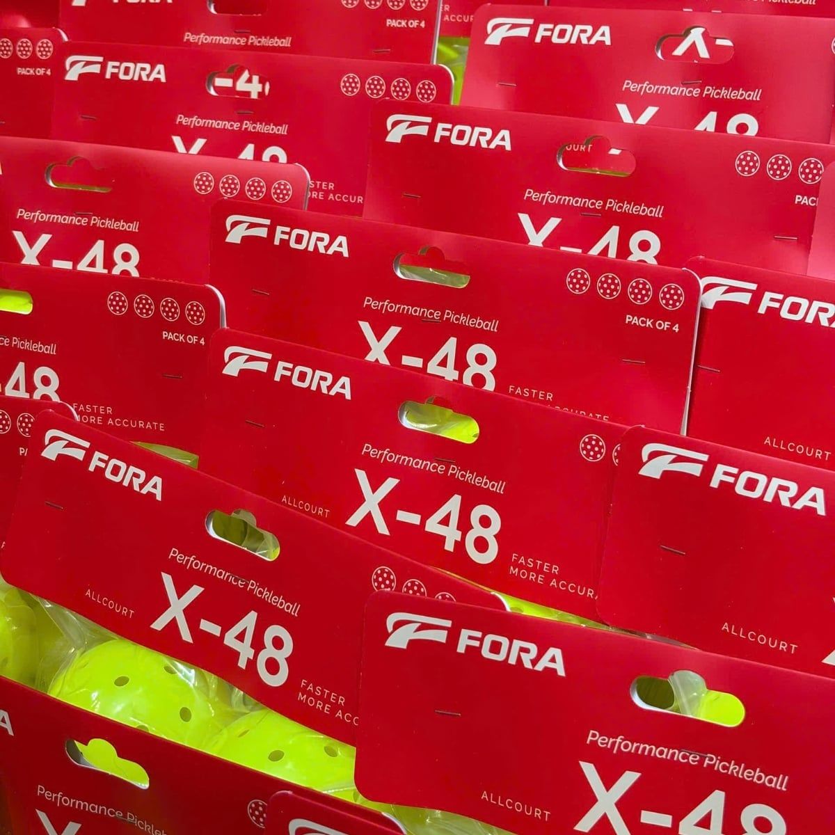  Bóng Pickleball Fora X-48 lỗ pack 4 quả chính hãng 