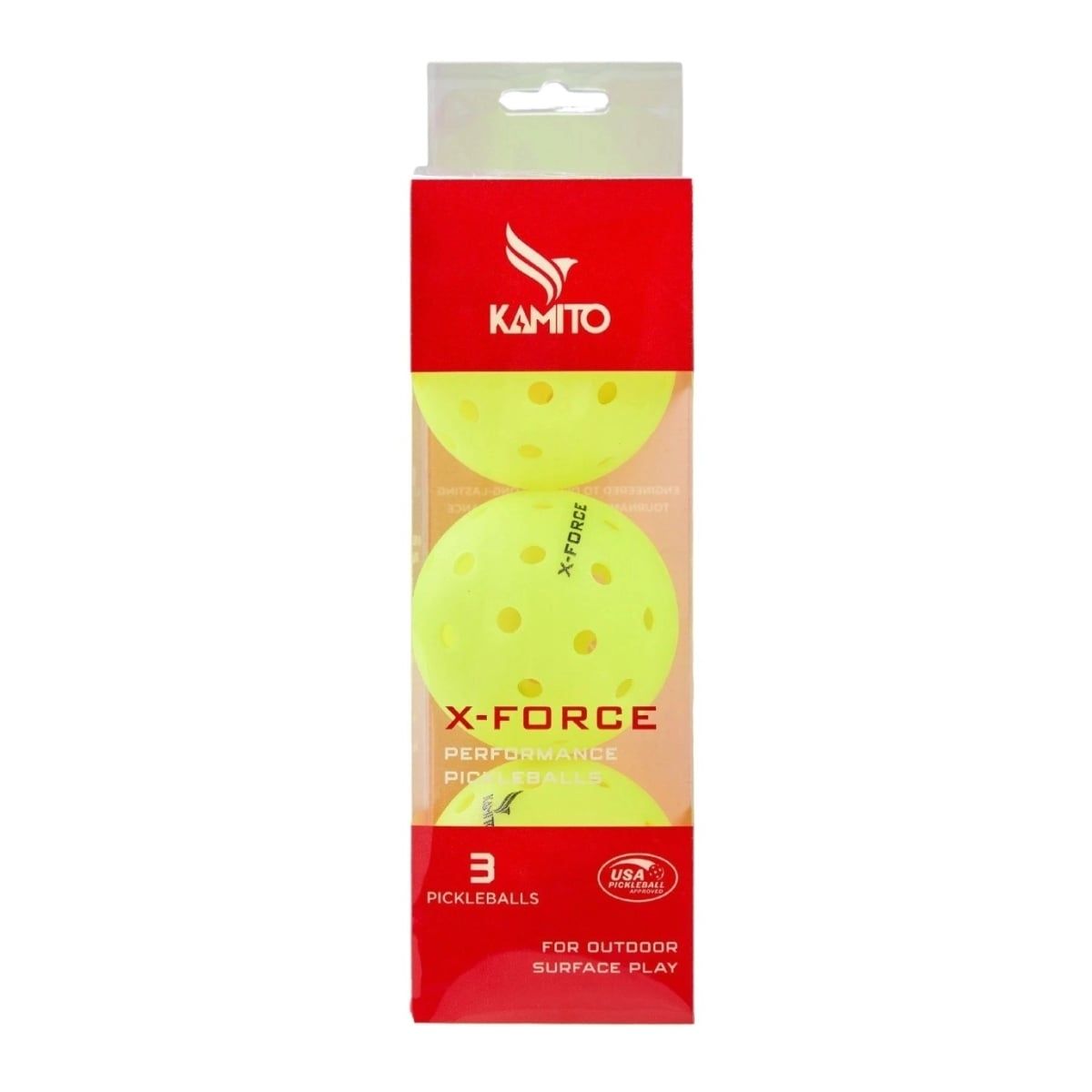  Bóng Thi Đấu Pickleball Kamito X-Force KMBPK250125 (hộp 3 quả) 