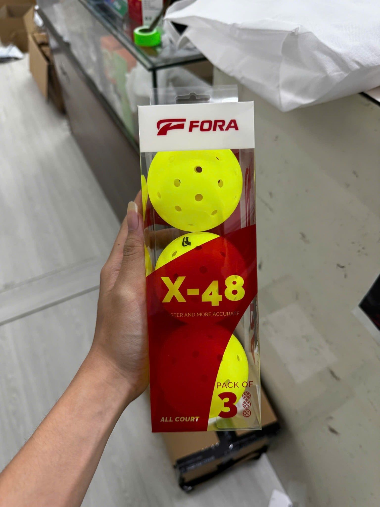  Bóng Pickleball Fora X-48 lỗ pack 3 quả chính hãng 