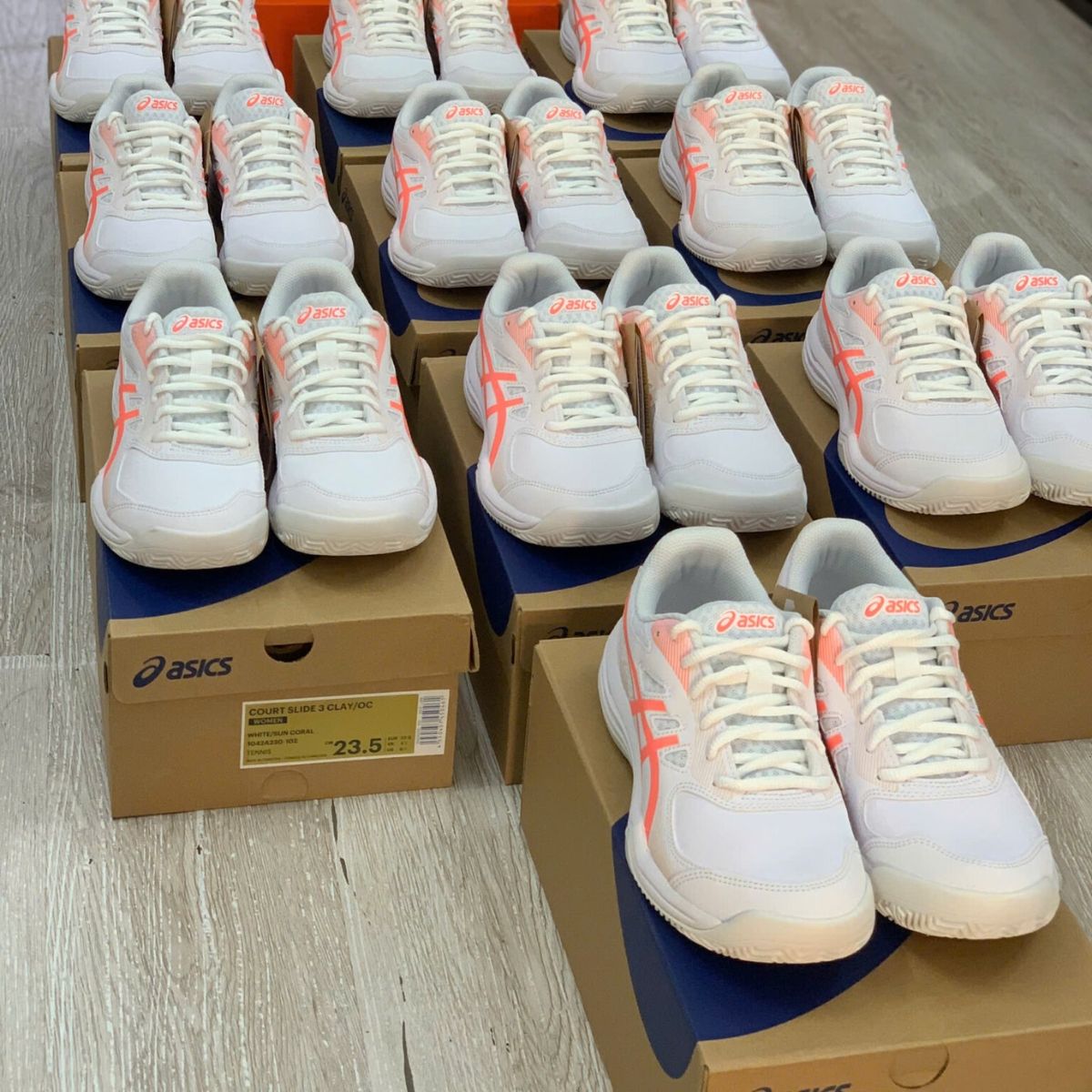  Giày ASICS Court Slide 3 Clay OC ‘White Sun Coral’ 1042A230-102 