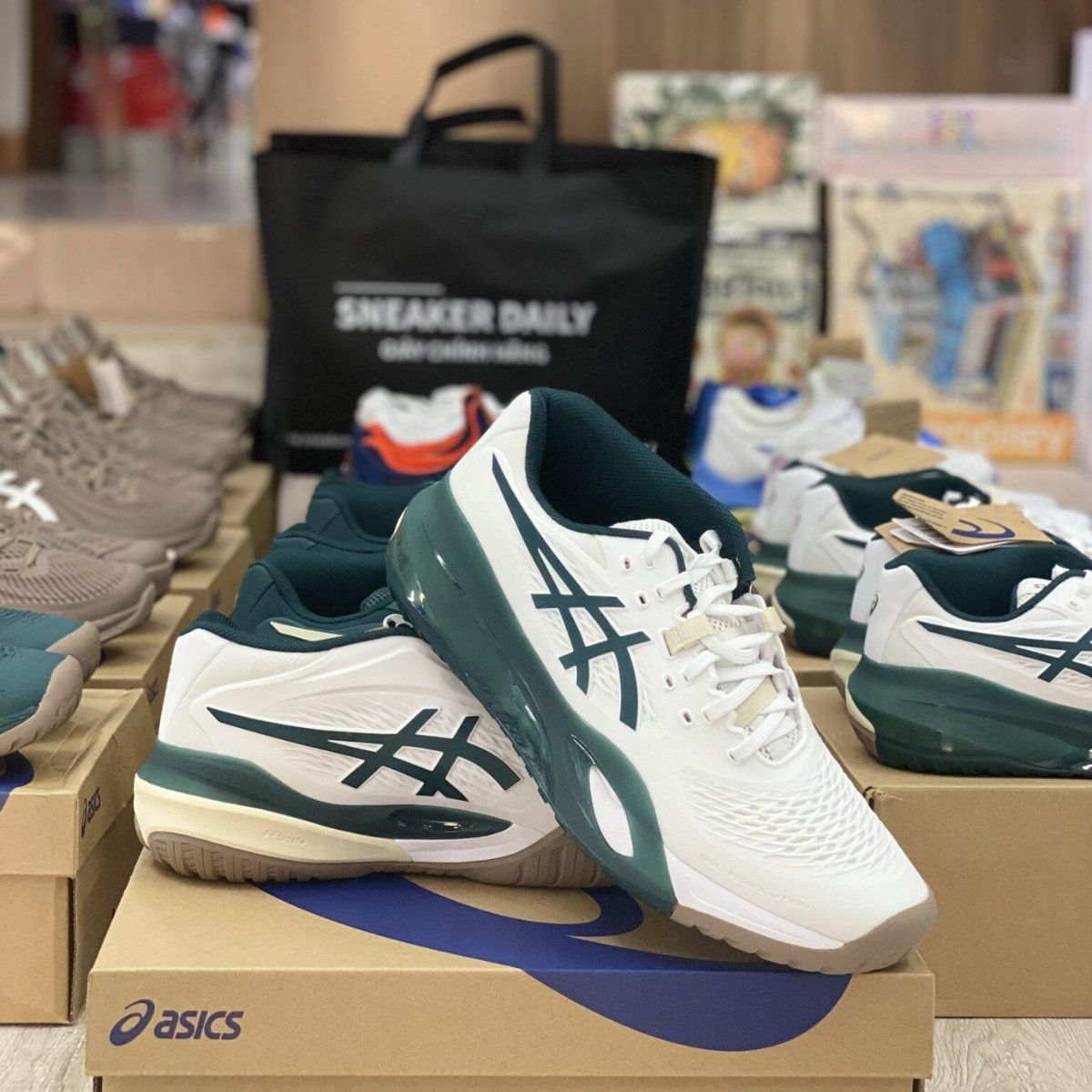  Giày Asics Gel-Resolution X ‘Saxon Green’ 1041A481-111 