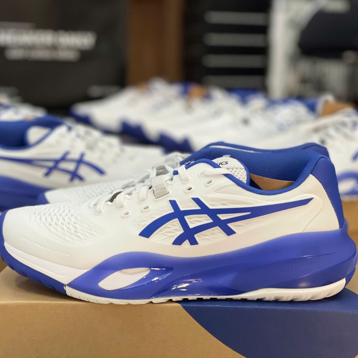  Giày Asics GEL-RESOLUTION X ‘WHITE DARK COBALT’ 1041A481-101 