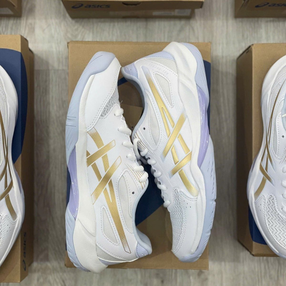  Giày Asics GEL-ROCKET 12 ‘WHITE CHAMPAGNE’ 1072A119-102 