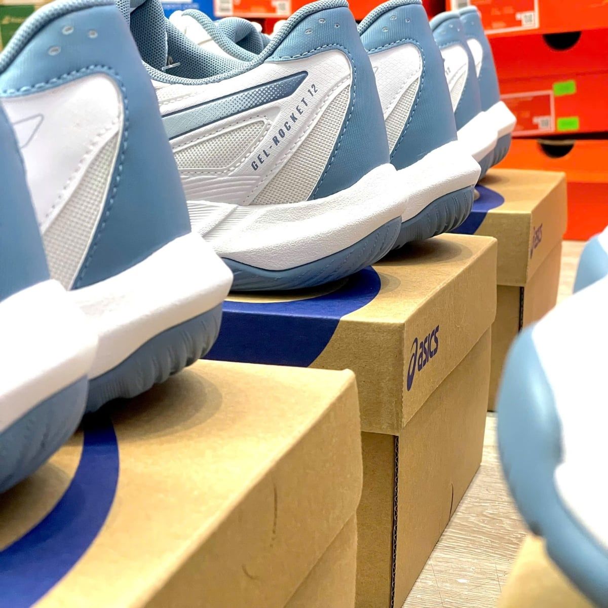  Giày Asics GEL-ROCKET 12 'White/Cool Grey' 1071A116-103 